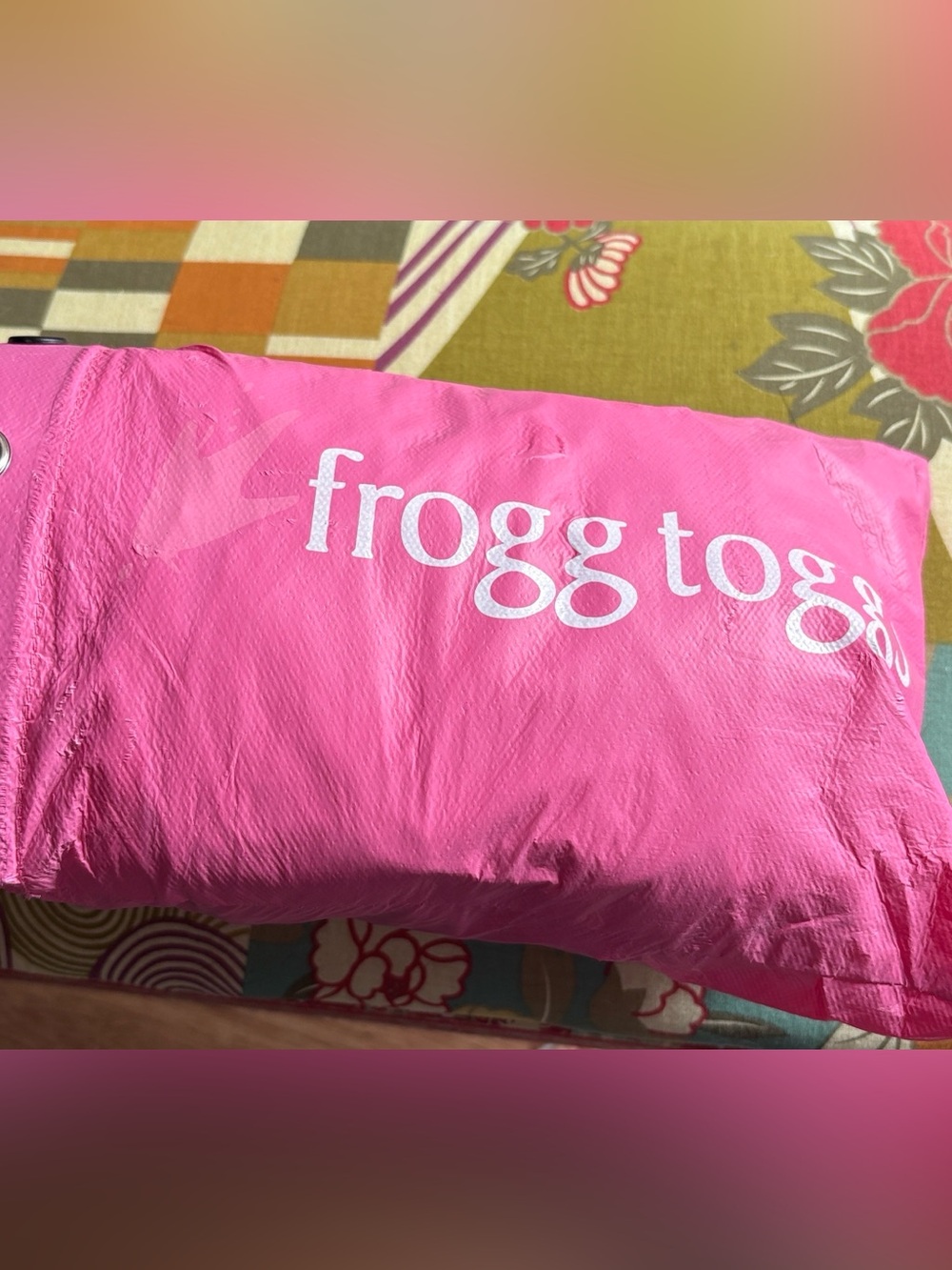Frog Toggs Hot Pink Packable Rain Poncho
